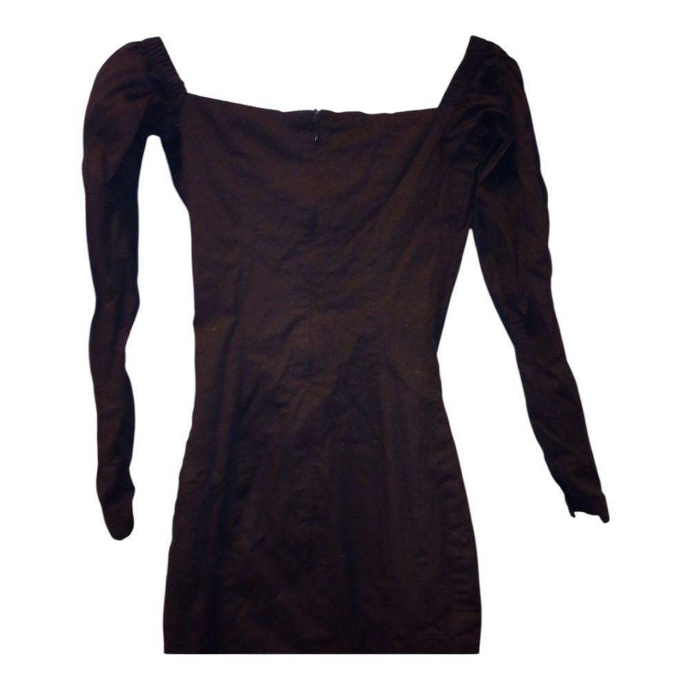 Oh Polly Black dress with brass front hooks and long sleeves - Picture 3 of 4